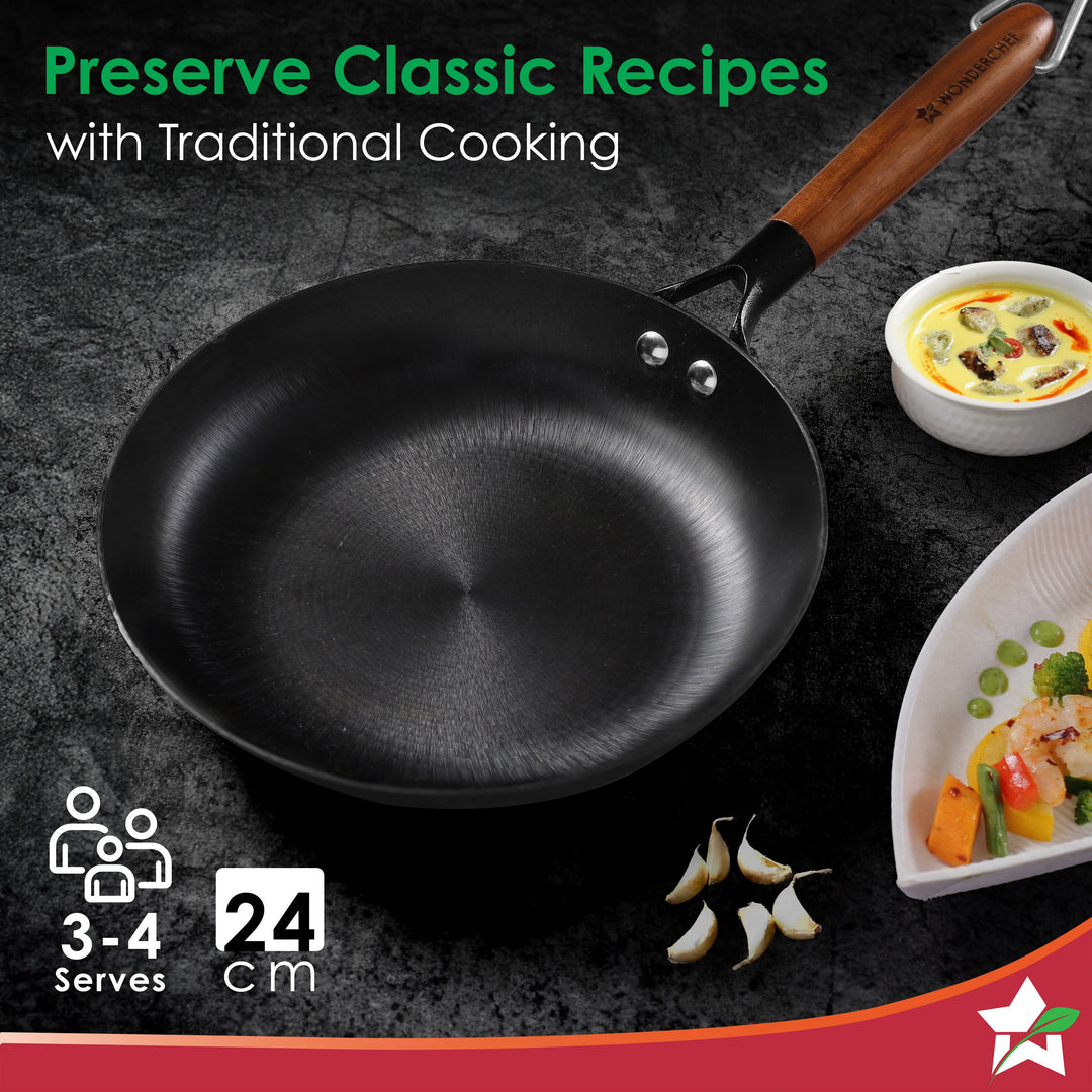 Pre-Seasoned Ferro Light 24cm Cast Iron Fry Pan | 1.4L