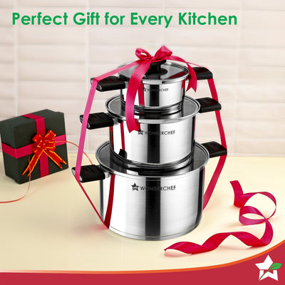 Click and Cook Stainless Steel Casserole 3 Pc Set |