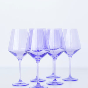 Estelle Colored Wine Stemware - Set of 6 {Lavender}