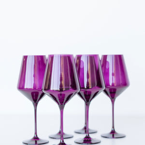 Estelle Colored Wine Stemware - Set of 6 {Amethyst}