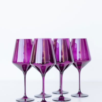 Estelle Colored Wine Stemware - Set of 6 {Amethyst}