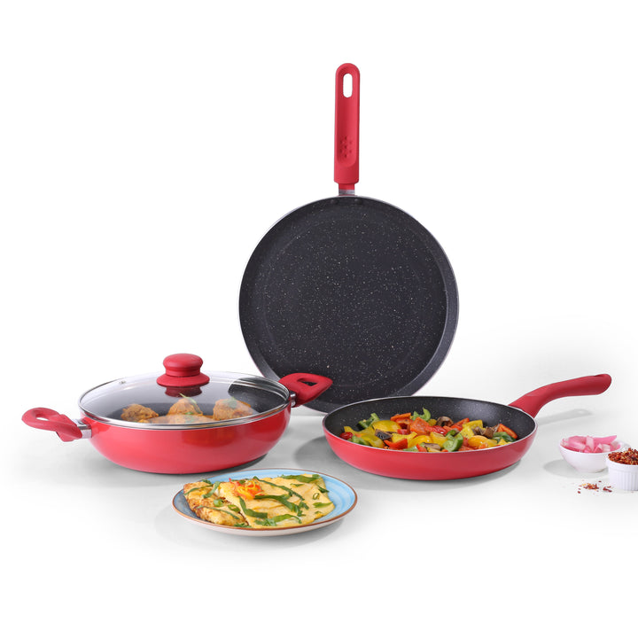 Milano Non-stick Cookware 4 Pc Set | Dosa Tawa, by black tree