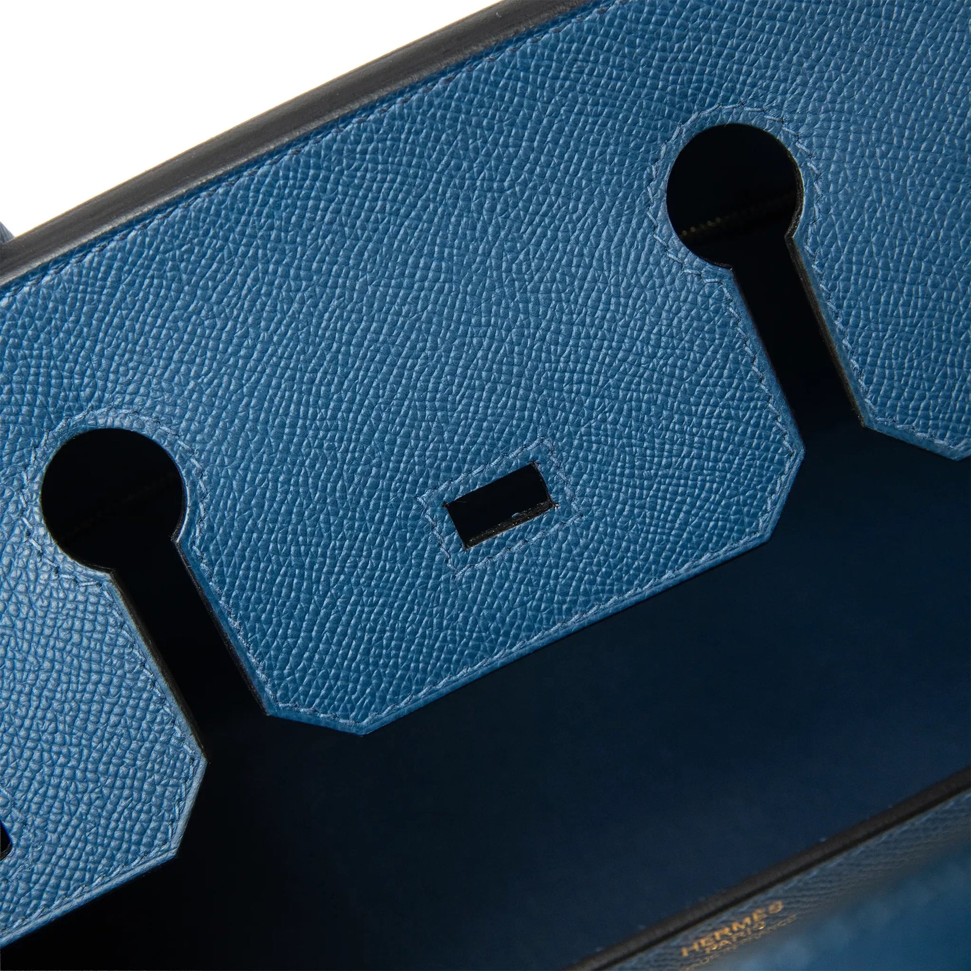 Hermès Paris Sellier Birkin 30 Deep Blue Epsom Leather Gold Hardware