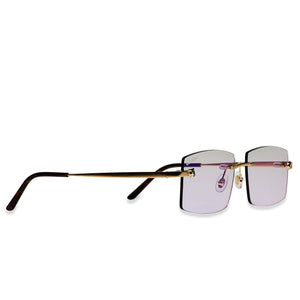 Cartier Eyewear Custom CT0148O-001 Panthere De Cartier Rimless Sunglasses