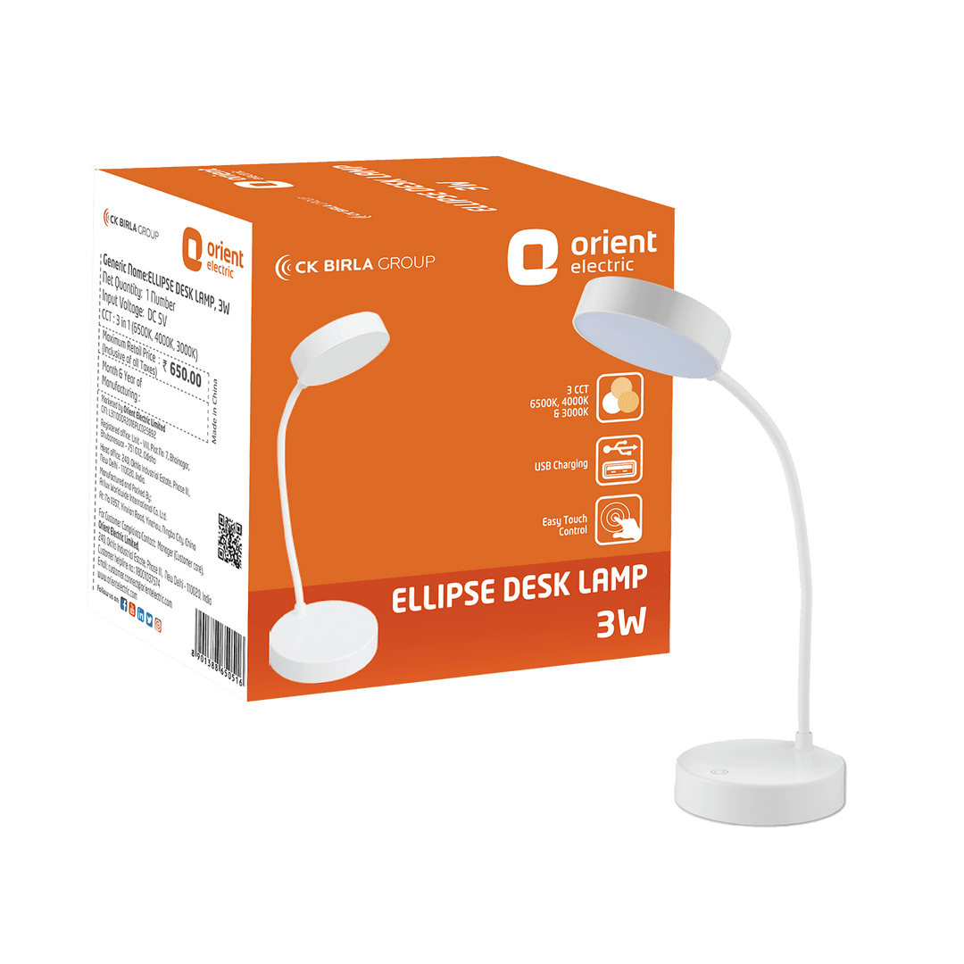 Ellipse Emergency Desk Lamp for Study