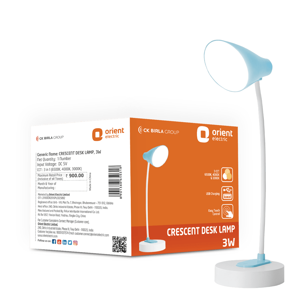 Crescent Emergency LED Desk Lamp