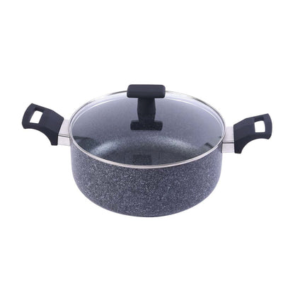 Graphite 24 cm Casserole with Lid, 3 Years Warranty by blacktree