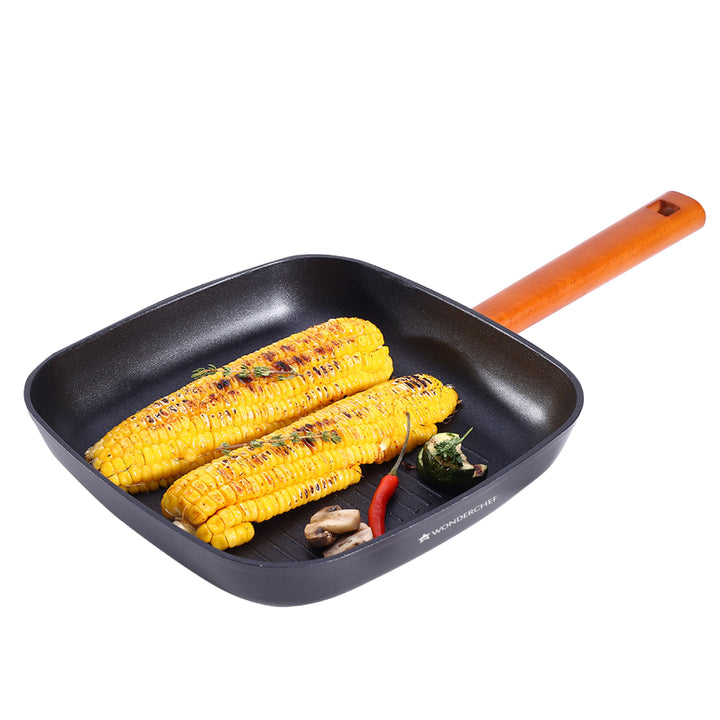 Caesar 24 cm Non-stick Grill Pan with Wooden Handle