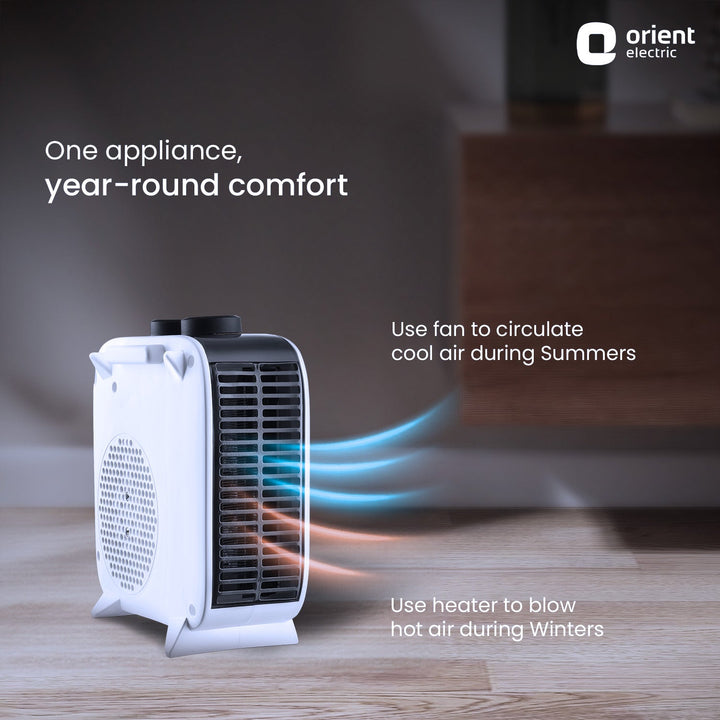 Glint Blower Room Heater for Home | Dual Heating Mode (1000 | 2000 Watts) | Overheat Protection | 5 Level Safety | Electric Fan Heater for Winter