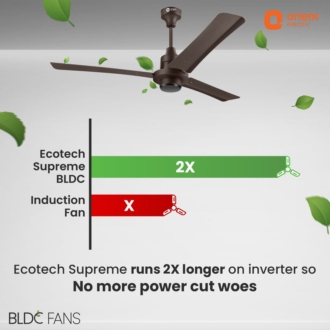 EcoTech Supreme 1200mm Energy Efficient BLDC Ceiling Fan