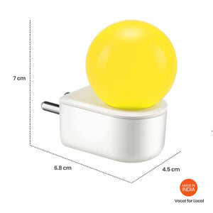 Deco Plug n Play LED 0.5W Night Lamp | 2 Pin Socket Easy Plug In | Glare-free Brightness