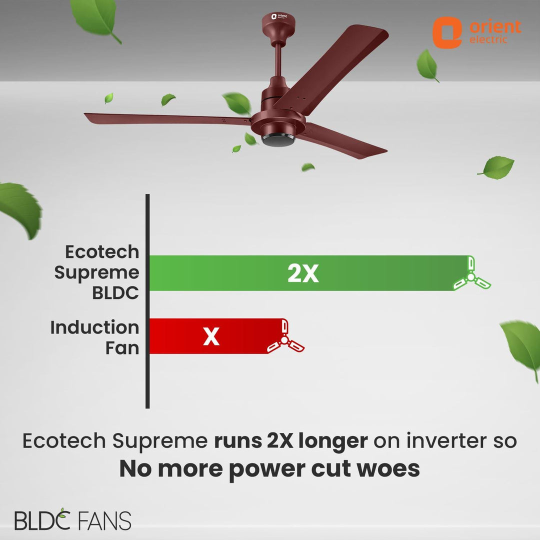 EcoTech Supreme 1200mm Energy Efficient BLDC Ceiling Fan