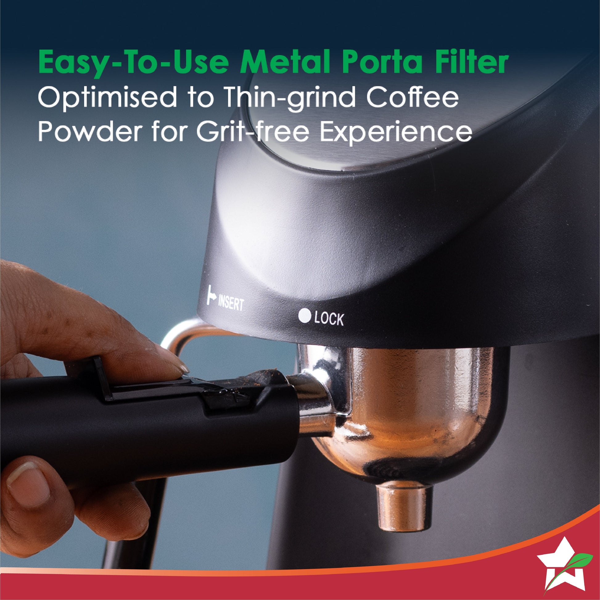 Regenta Espresso Coffee Maker, 5-bar with Steamer, .