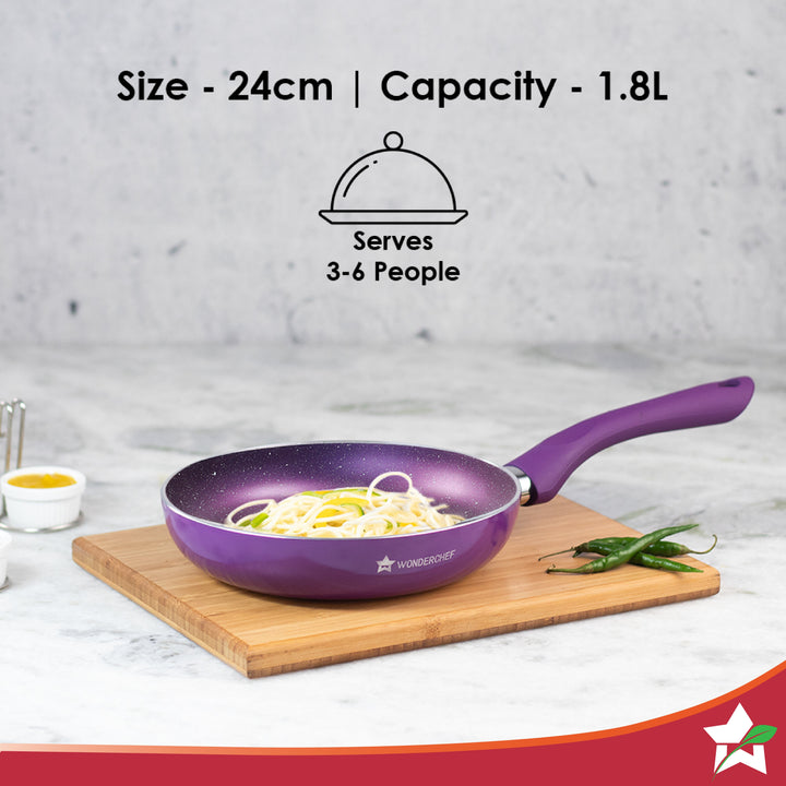 Orchid Fry Pan 24cm + Austin Serving Casserole Set of 2,.