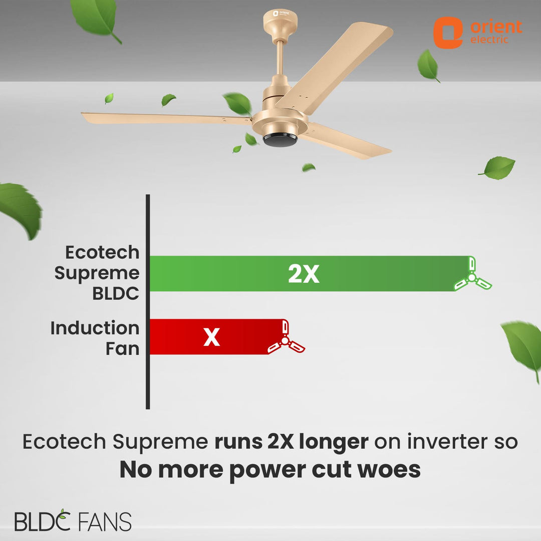 EcoTech Supreme 1200mm Energy Efficient BLDC Ceiling Fan