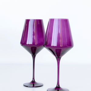 Estelle Colored Wine Stemware - Set of 2 {Amethyst}
