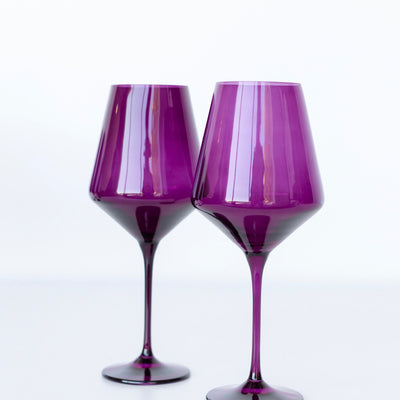 Estelle Colored Wine Stemware - Set of 2 {Amethyst}