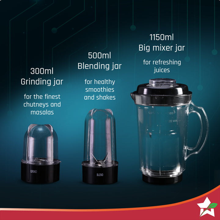 Nutri Blend Smart 3 Jar Automatic Mixer Grinder