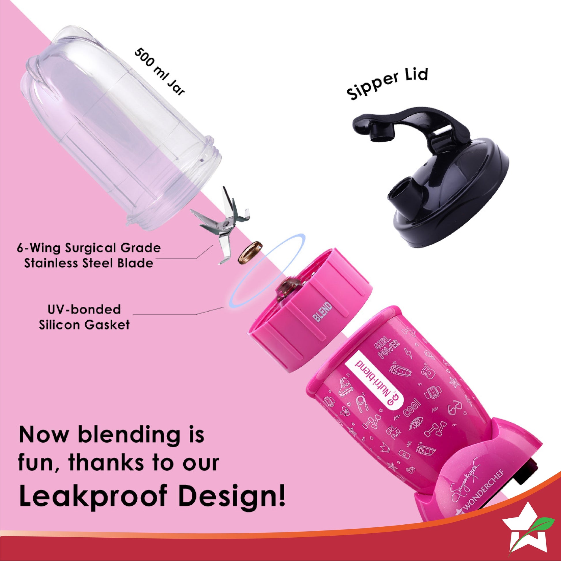 Wonderchef Renewed Nutri-blend GO, 22000 RPM 100% Full Copper