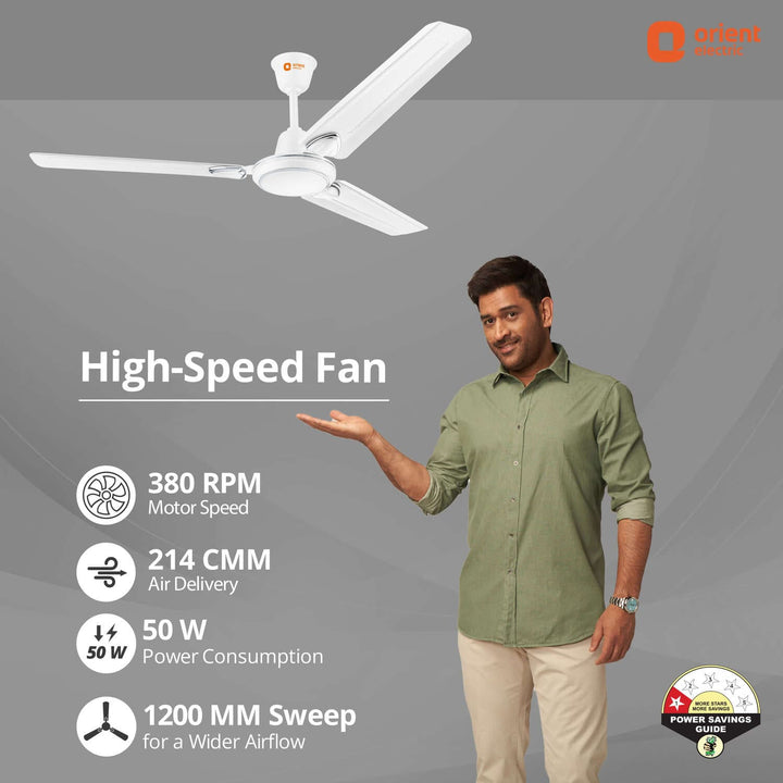 Rapid Air Deco 1200MM High Speed Ceiling Fan