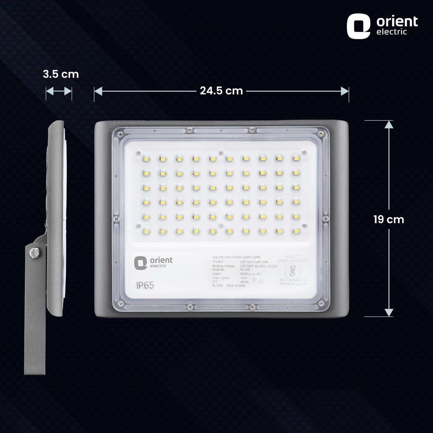 Razor LED Flood Light | IP-65 Weather Resistant | High Voltage Protection | 1-Year Warranty