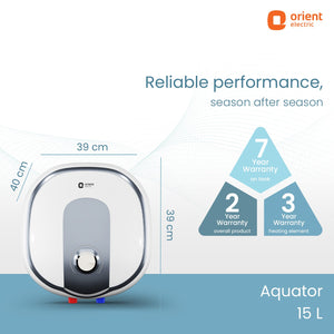 Aquator 5-Star Water Heater (Geyser) | Suitable for High-rise Buildings | 7 Year Tank Warranty | Free Installation and Connecting Pipes