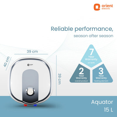 Aquator 5-Star Water Heater (Geyser) | Suitable for High-rise Buildings | 7 Year Tank Warranty | Free Installation and Connecting Pipes