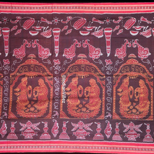 Subhavivah Odisha Handloom Sambalpuri Ikat Cotton Saree
