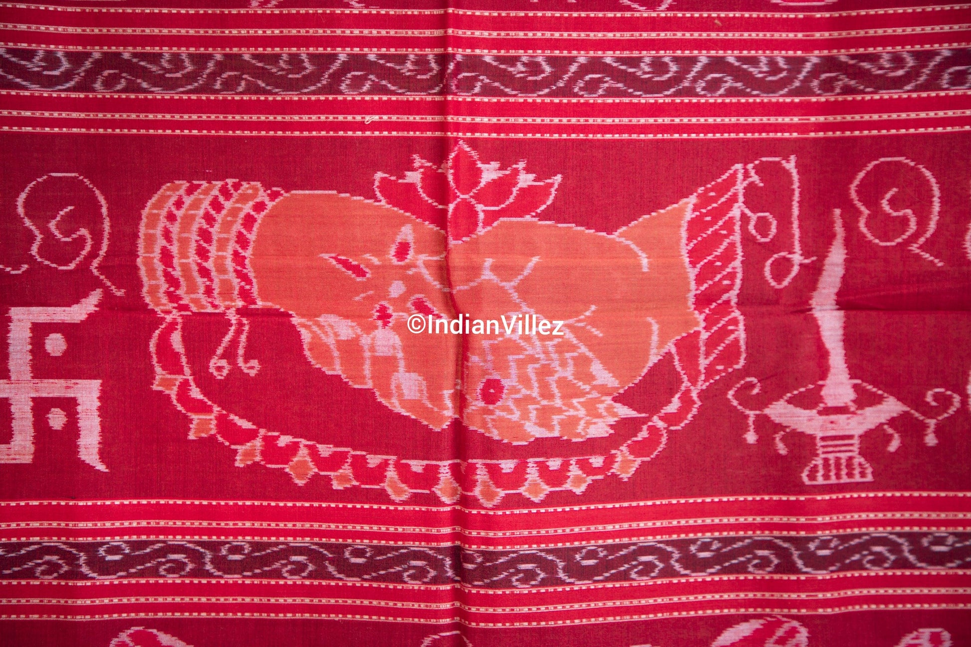 Subhavivah Odisha Handloom Sambalpuri Ikat Cotton Saree