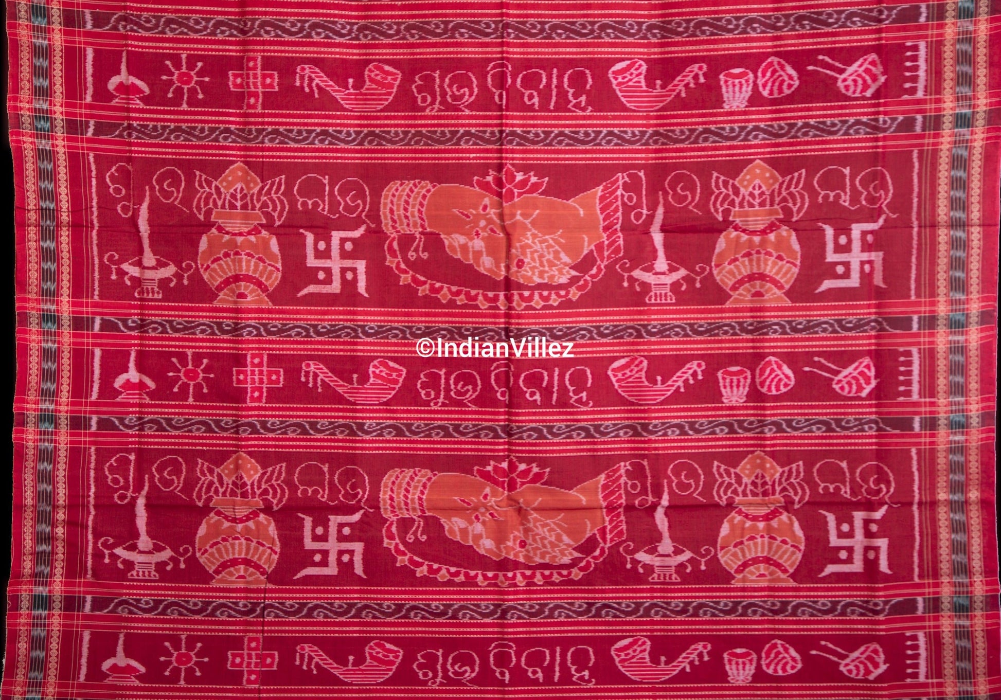 Subhavivah Odisha Handloom Sambalpuri Ikat Cotton Saree