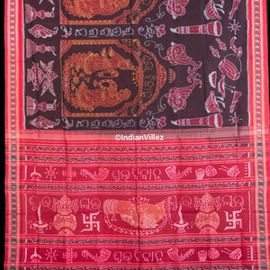 Subhavivah Odisha Handloom Sambalpuri Ikat Cotton Saree