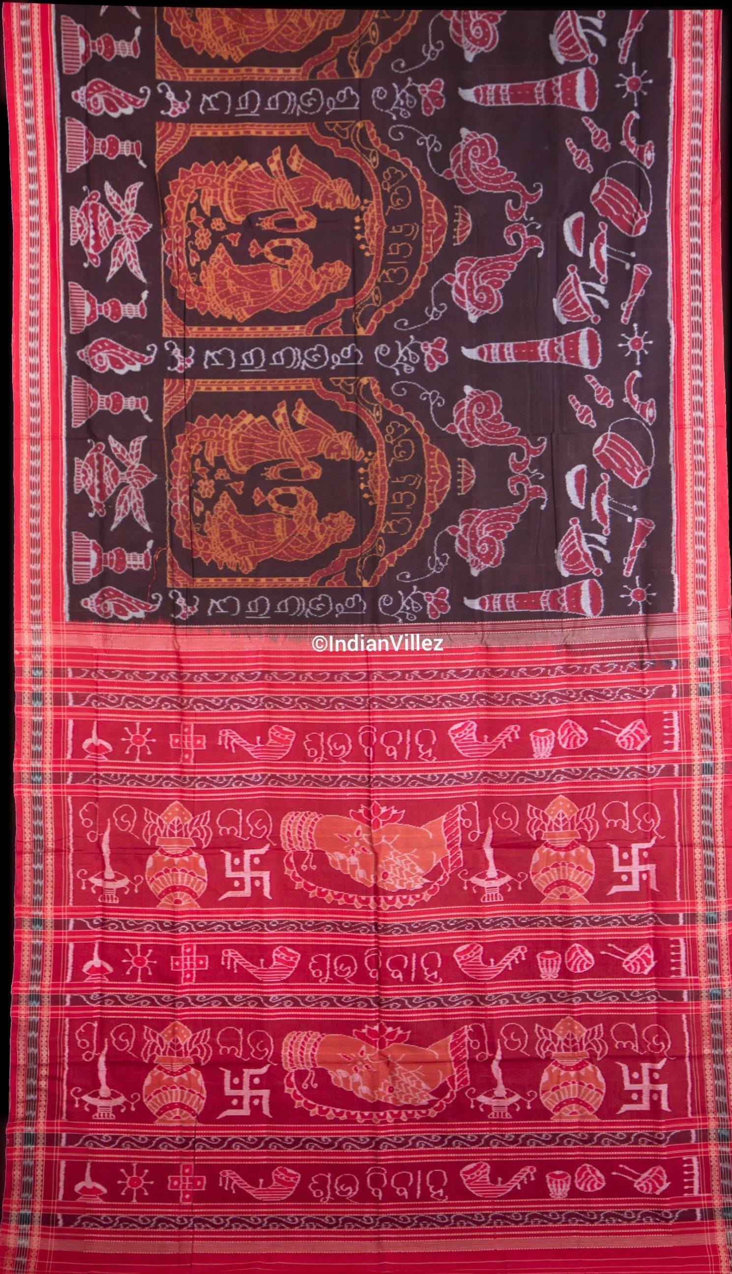 Subhavivah Odisha Handloom Sambalpuri Ikat Cotton Saree