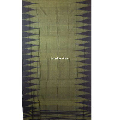 Army green olive Kargil Kumbha Maniabandha Cotton Saree