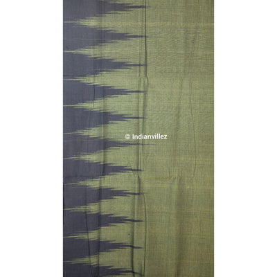 Army green olive Kargil Kumbha Maniabandha Cotton Saree