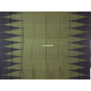 Army green olive Kargil Kumbha Maniabandha Cotton Saree