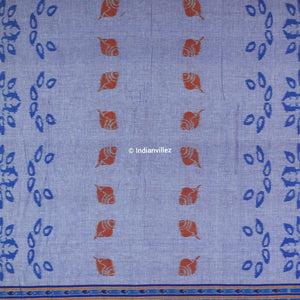 Blue Ocean Sambalpuri Ikat Cotton Saree