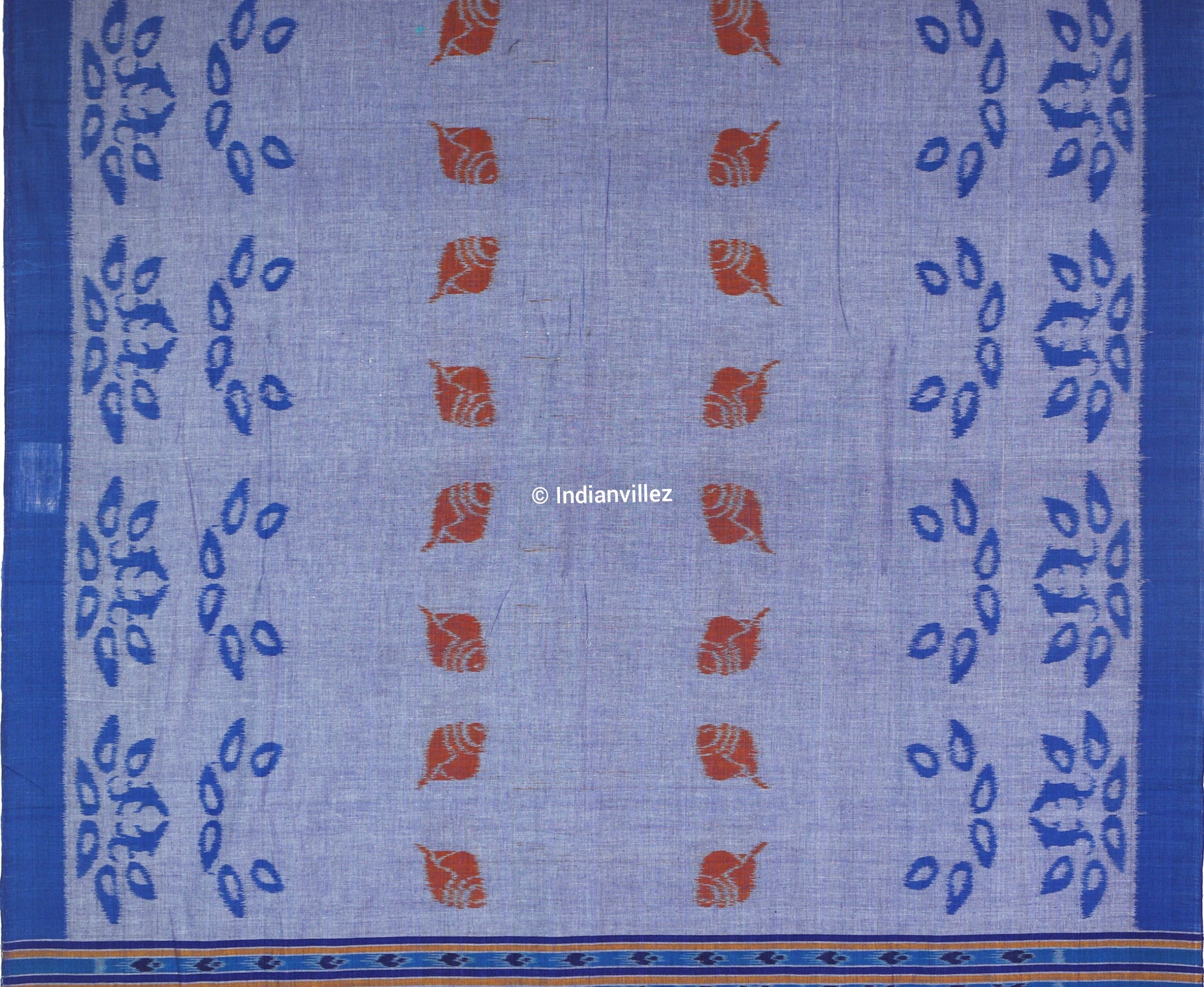 Blue Ocean Sambalpuri Ikat Cotton Saree
