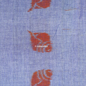 Blue Ocean Sambalpuri Ikat Cotton Saree