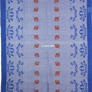 Blue Ocean Sambalpuri Ikat Cotton Saree