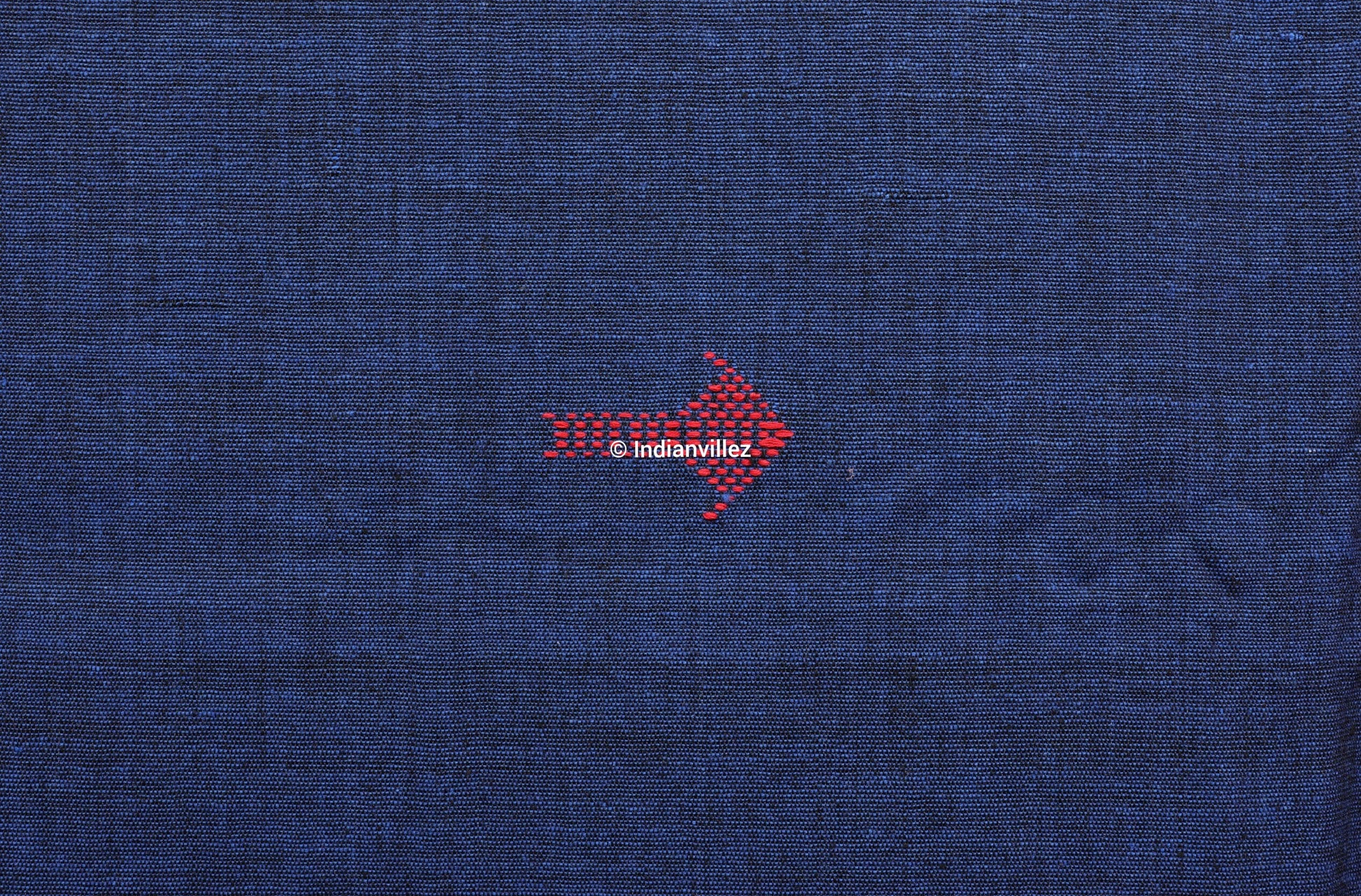 Odisha Handloom Natural Dye Kotpad Saree (Navy Blue With Yellow & Red Borders)