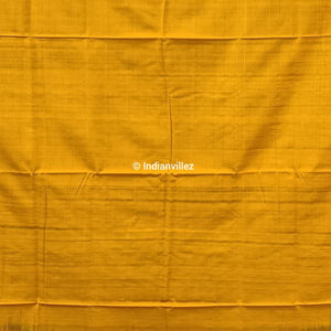 Blue White Yellow Bomkai Sambalpuri Cotton Saree