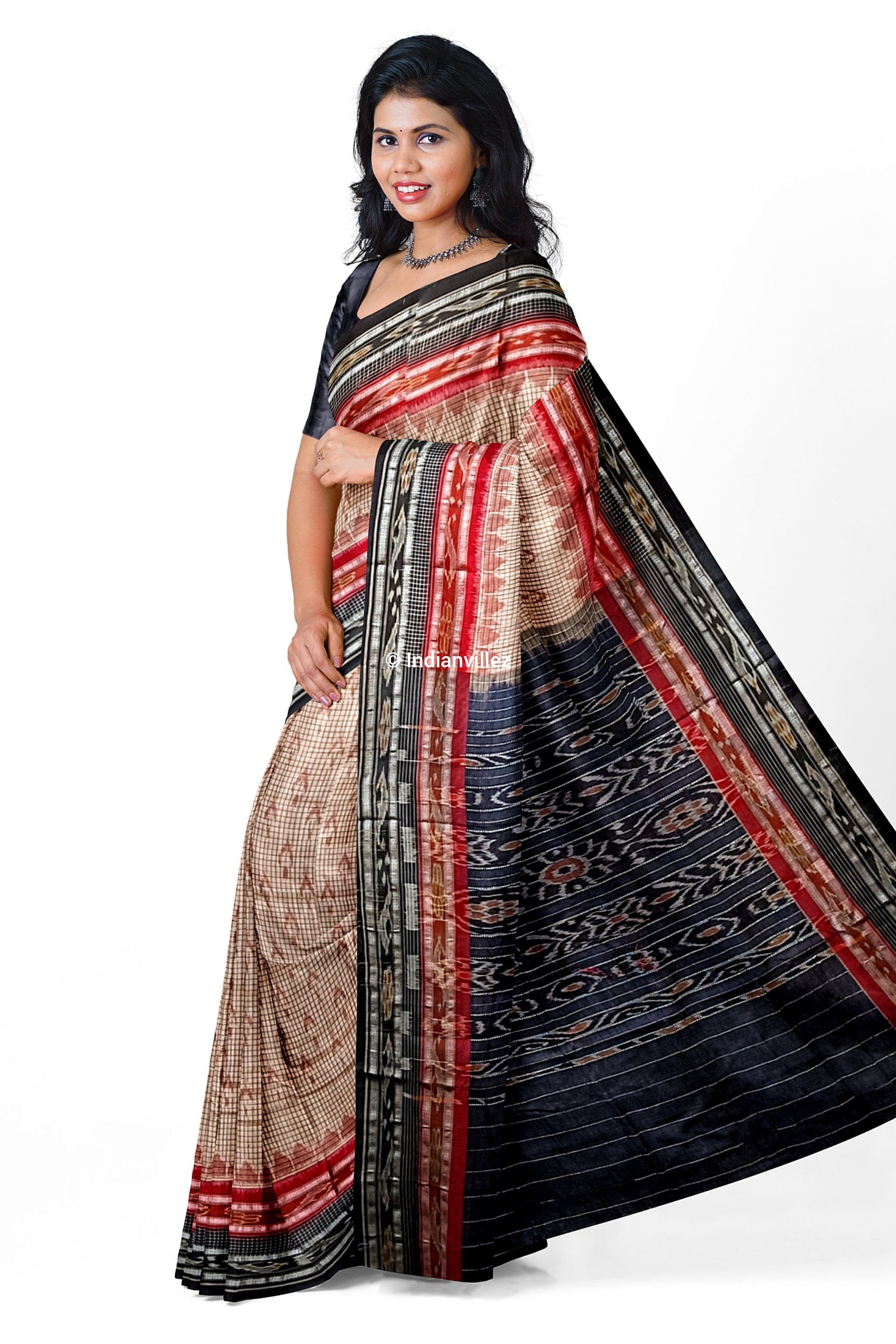 Sachipar and Mayurchandrika Sambalpuri Ikat Cotton Saree