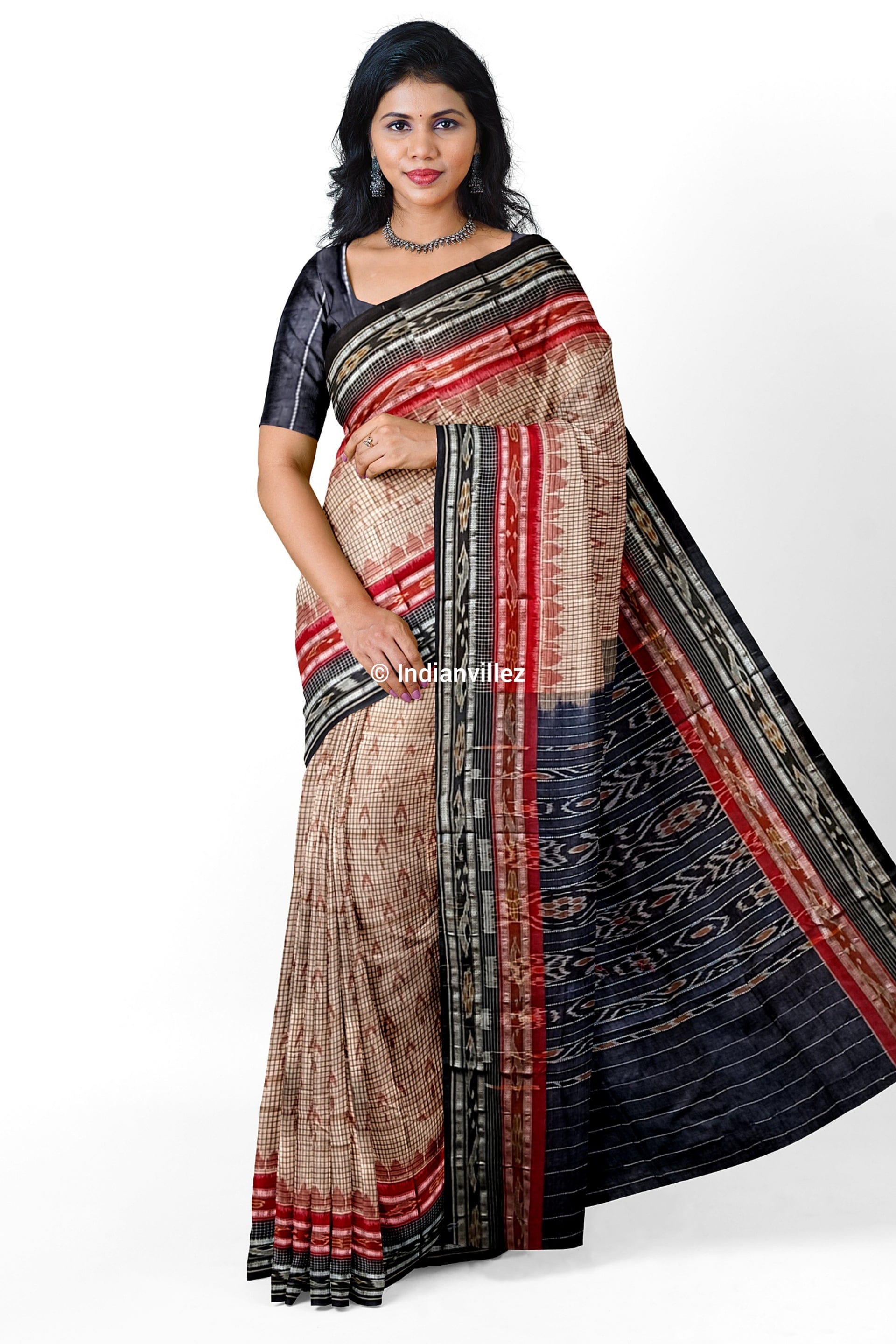 Sachipar and Mayurchandrika Sambalpuri Ikat Cotton Saree