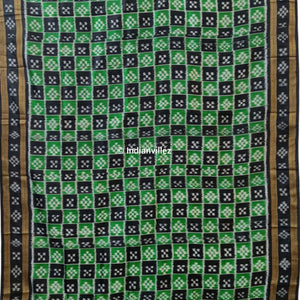 Green Black Body Pasapali Odisha Handloom Khandua Silk Saree
