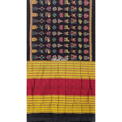 Black Nabakothi Designer Khandua Silk Saree