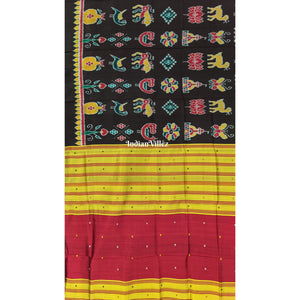 Black Nabakothi Designer Khandua Silk Saree