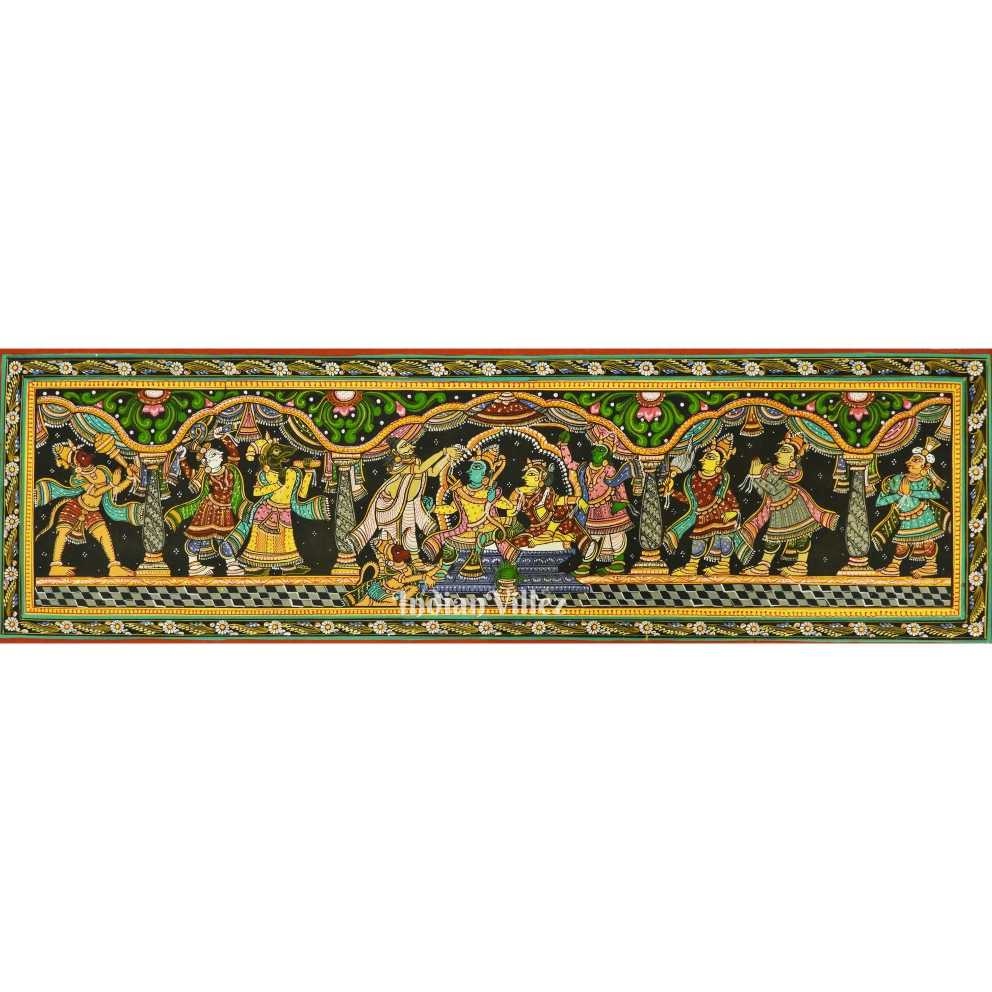 Sita Vivah Theme Odisha Pattachitra Art Painting For Home Wall Art Decor