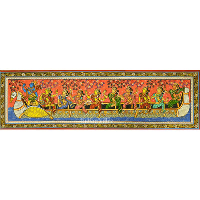 Lord Krishna Nabakeli Pattachitra Art Painting For Home Wall Art Decor