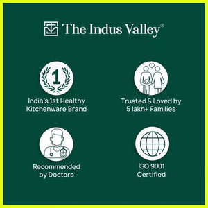 TurboCuk Tri-ply Biryani Cooking Pot/Casserole+ Glass Lid, Wide Handi Shape, Premium Quality, 3 Layer Thick Body, 100% Toxin-free, Non-stick, Induction & Gas, 2L