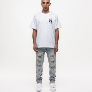 MAGIRI Ripped Indigo Slim Blue Jeans